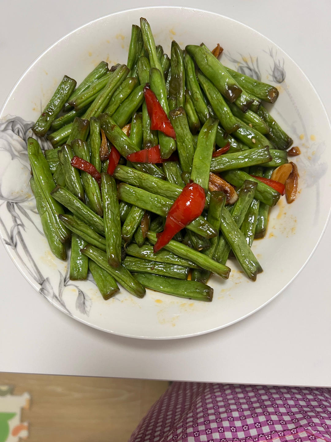 非常简单美味的家常菜～干煸四季豆