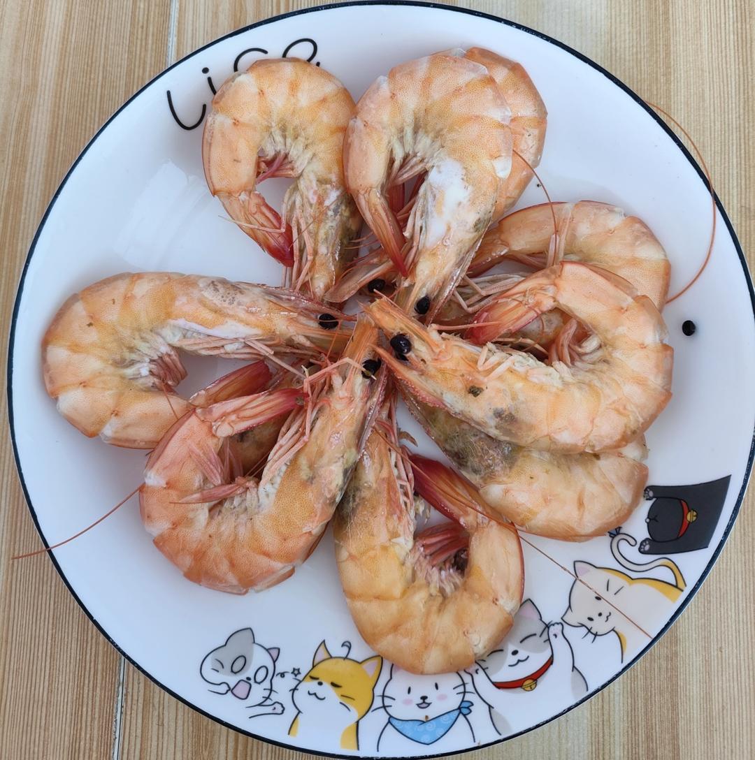 水煮虾（灵魂蘸料汁很关键哈😄）