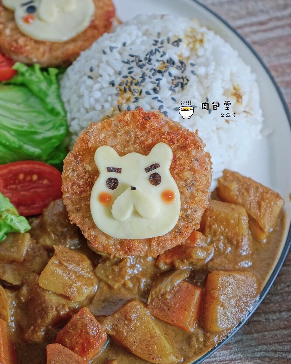 小狮子猪排咖喱饭