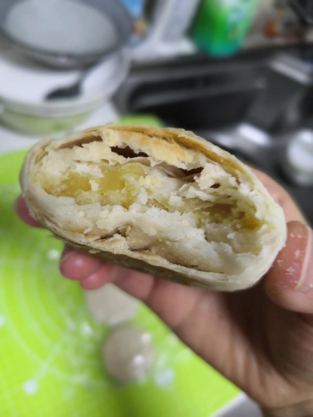 酥皮绿豆饼   酥得掉渣渣