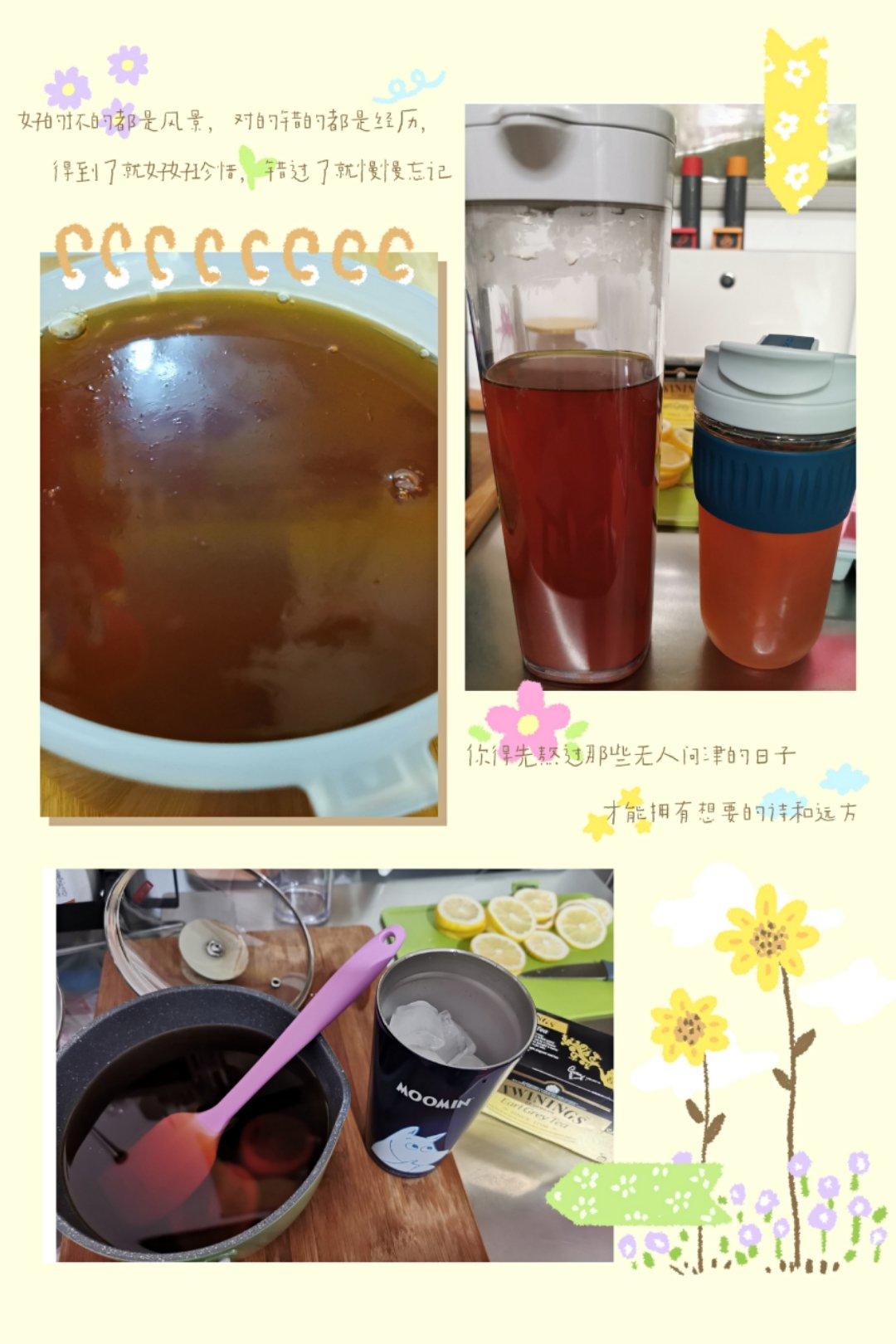 比奶茶好喝百倍❗️自制低卡柠檬红茶冻撞奶