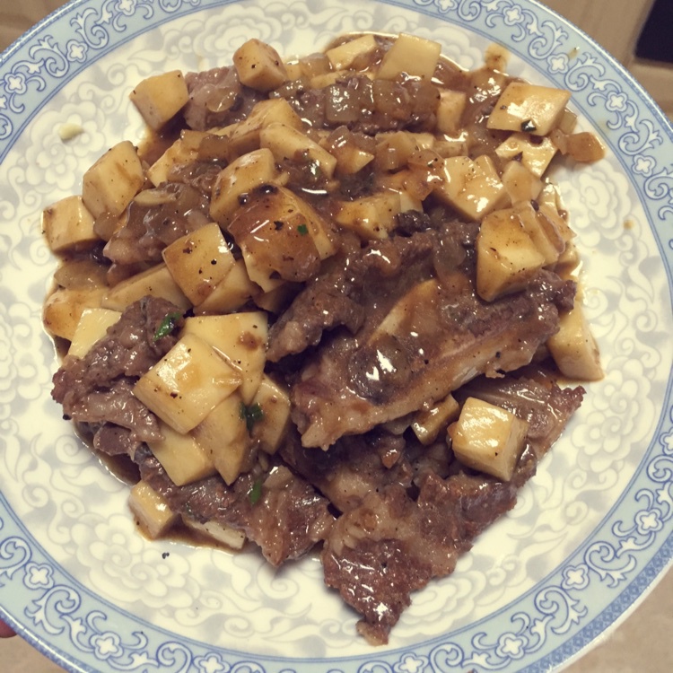 黑椒杏鲍菇牛柳