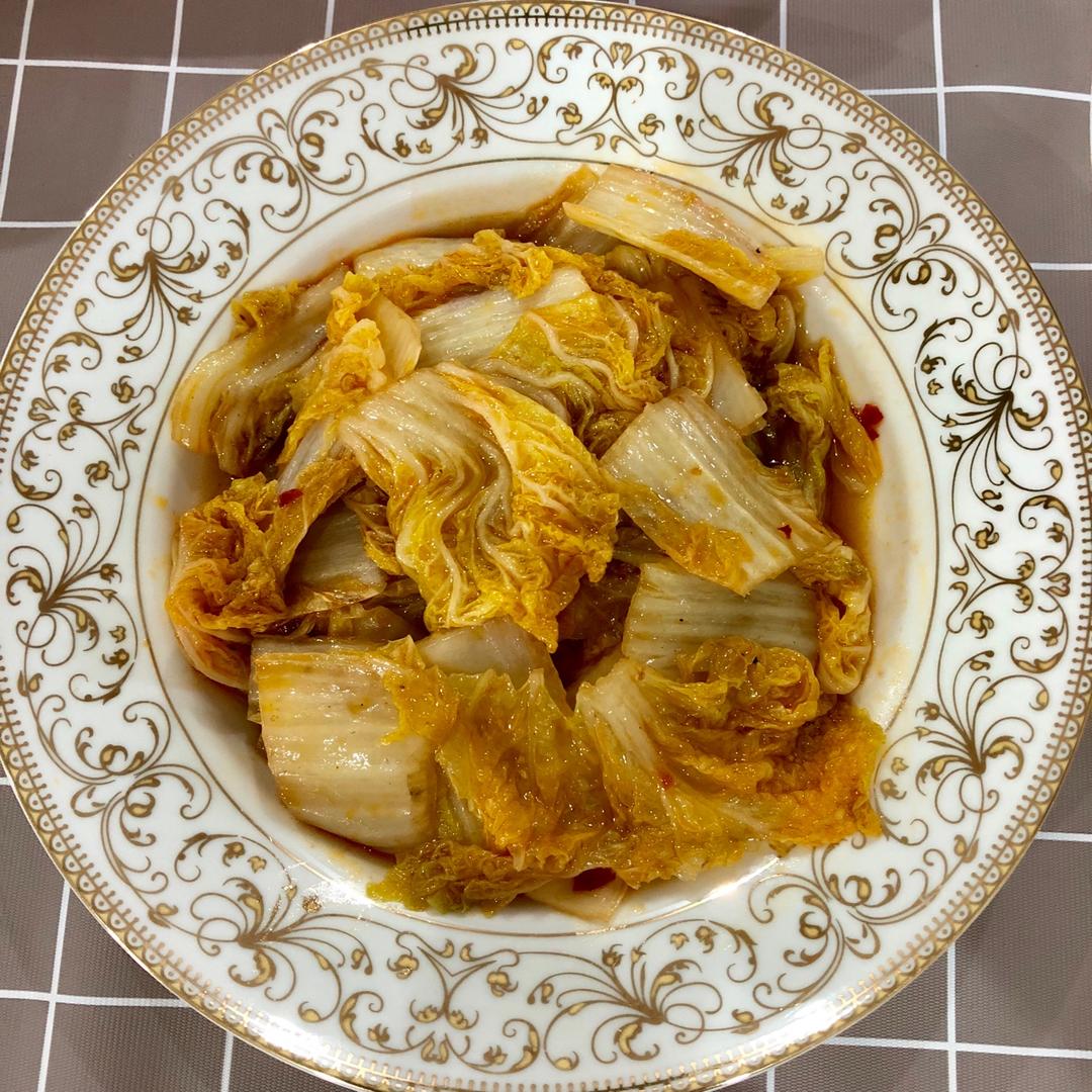 withhholive做的豆瓣酱炒白菜