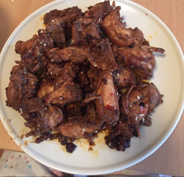 重口味--姑娘做的孜然炒鸡架