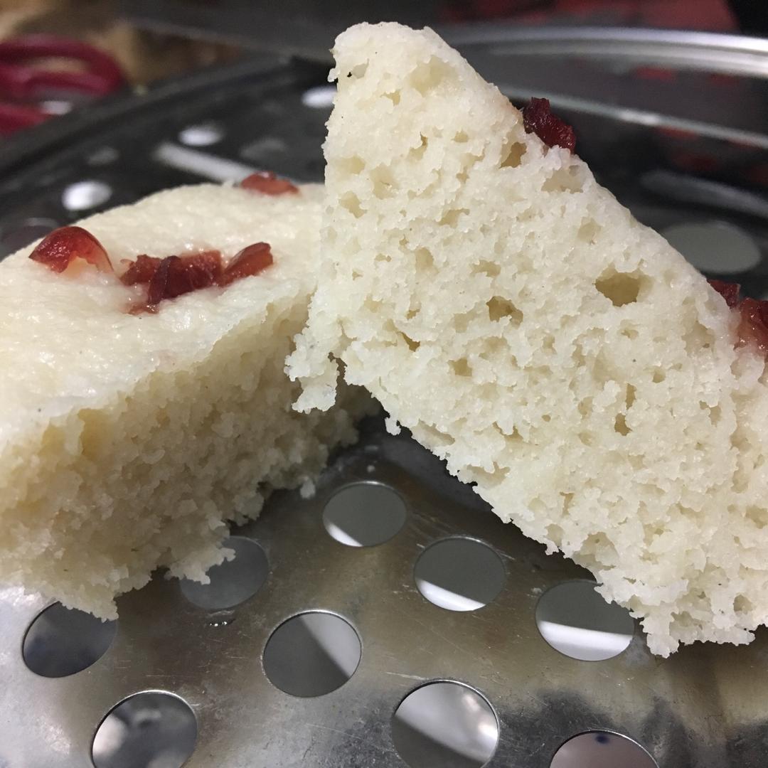 贪玩的牛牛妈做的牛奶蒸米糕