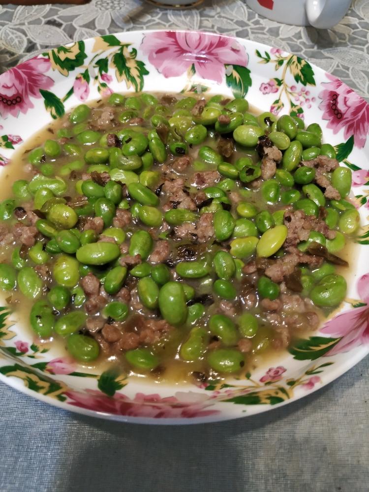 家常菜之下饭肉末青豆