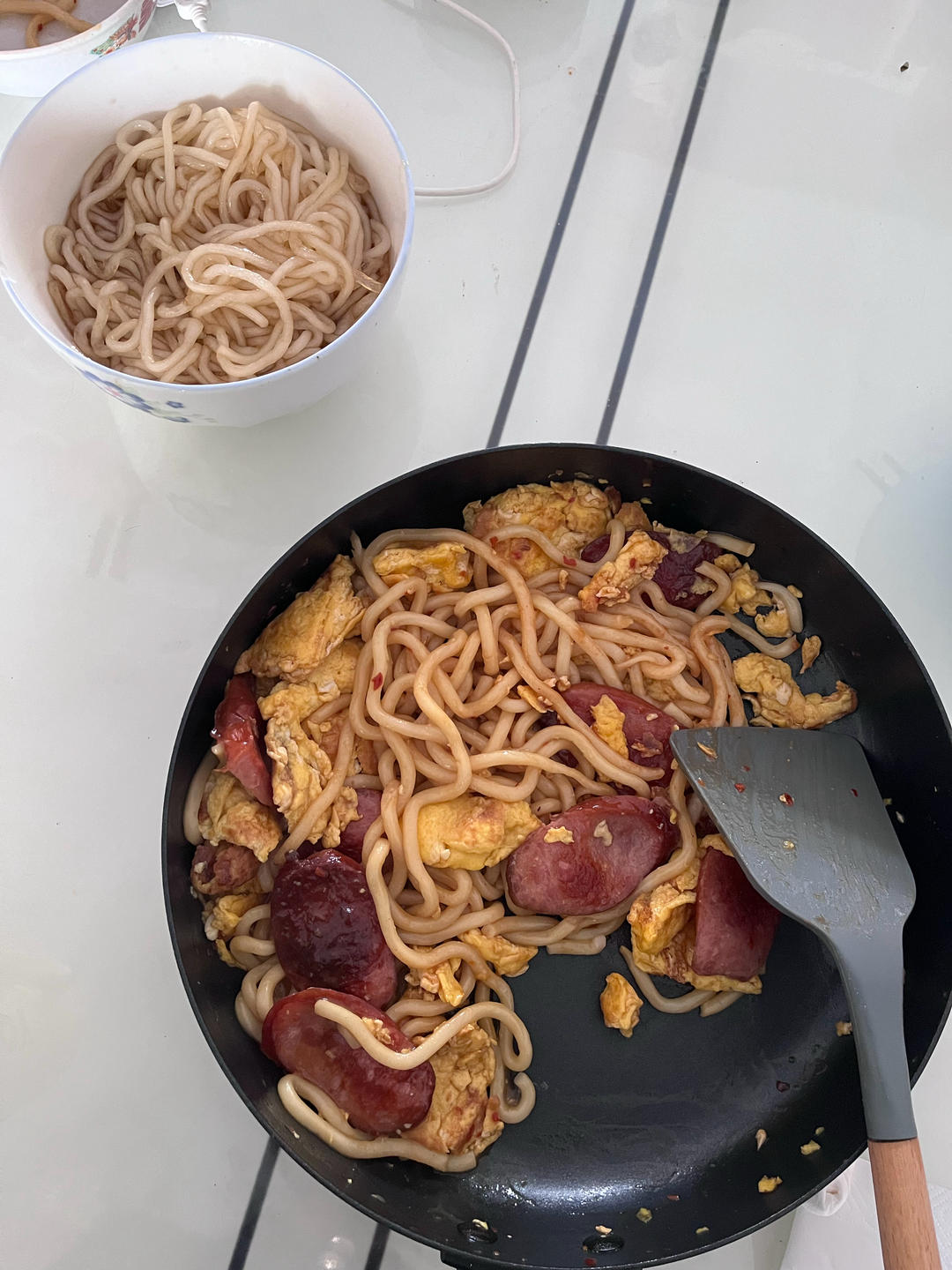 吃不胖的素炒乌冬面