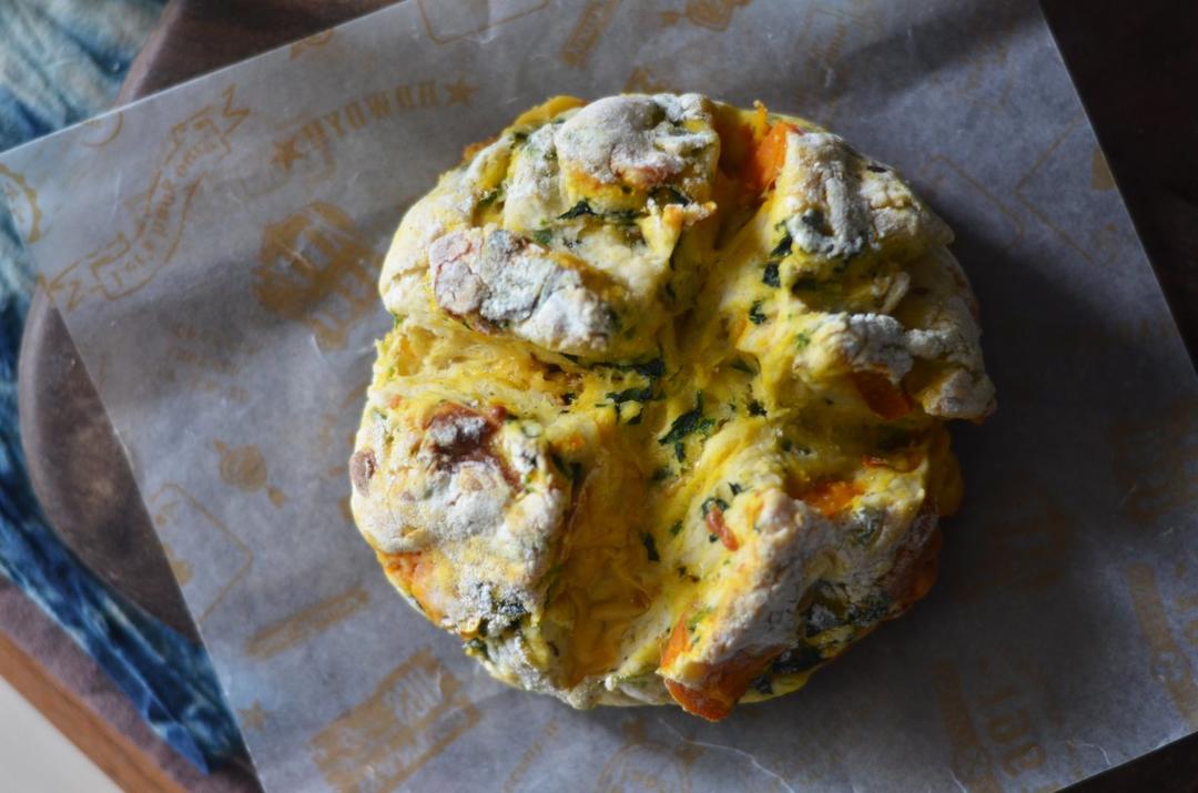 超软田园豆肉松丹波面包——其实是个快手大司康【健康主食】