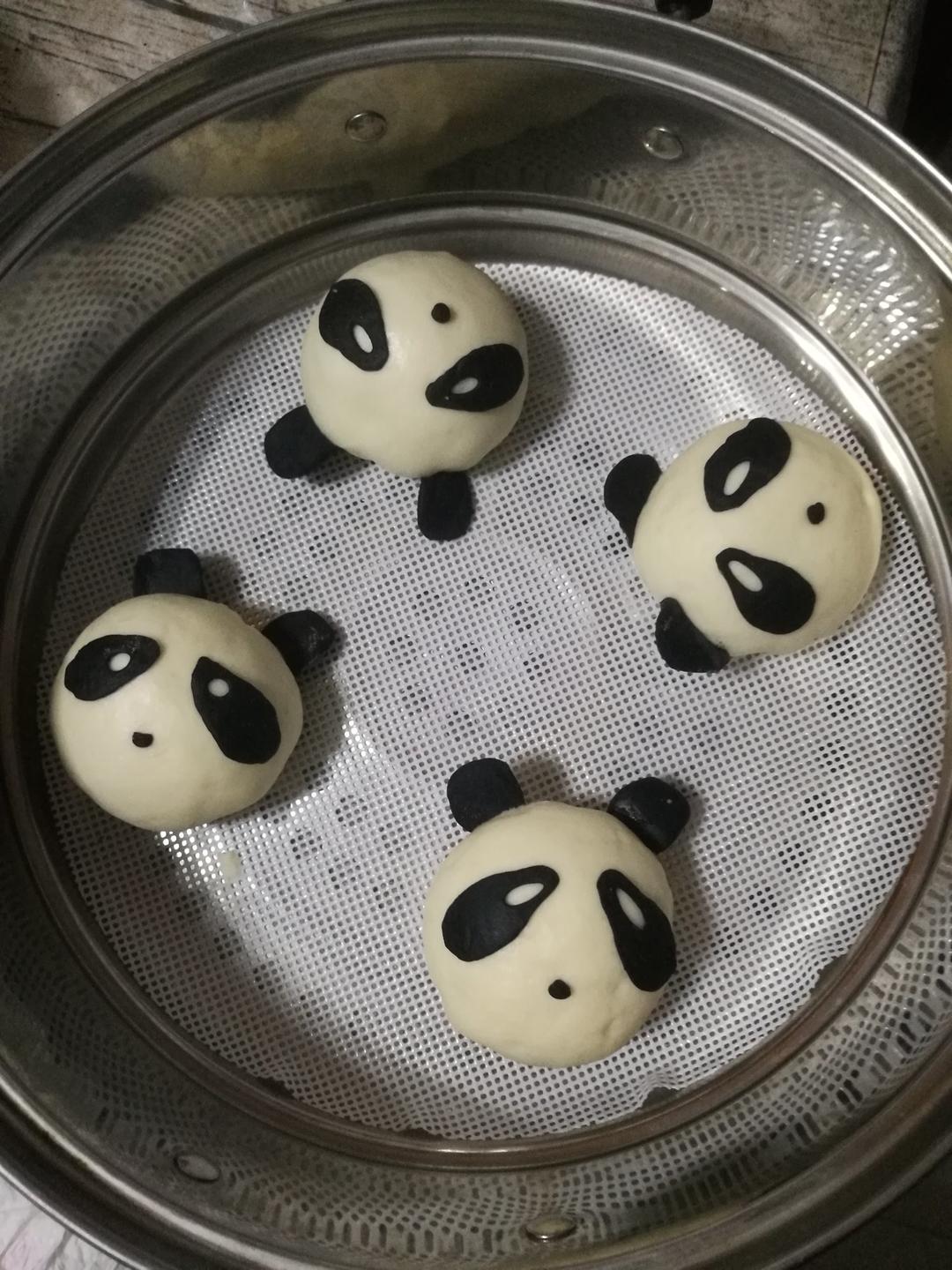 熊猫豆沙包&紫薯包