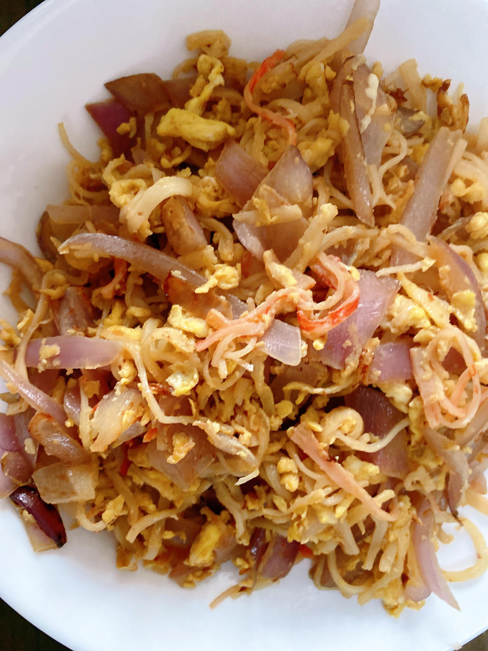 鸡蛋炒蟹柳洋葱