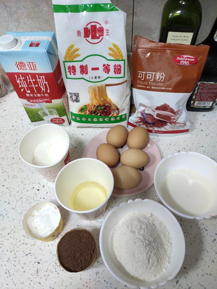 8寸巧克力戚风蛋糕