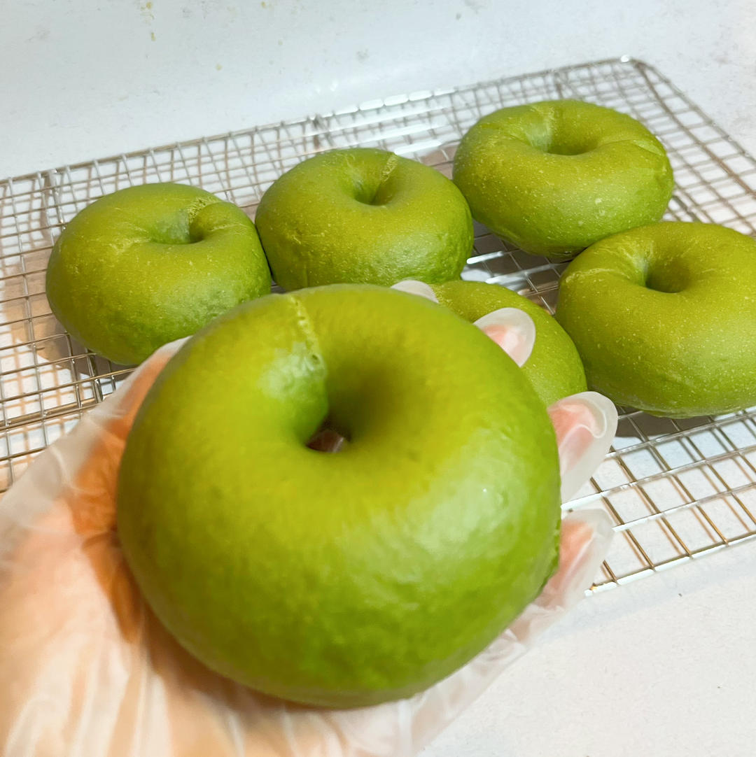波兰种抹茶红豆贝果【附保色小建议】