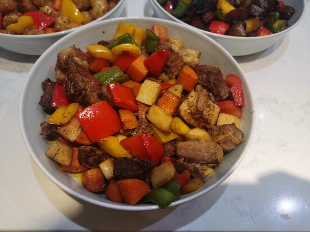 牛扒炒杏鲍菇
