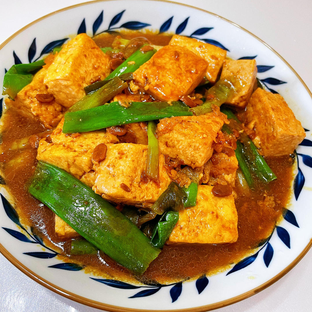 葱烧豆腐