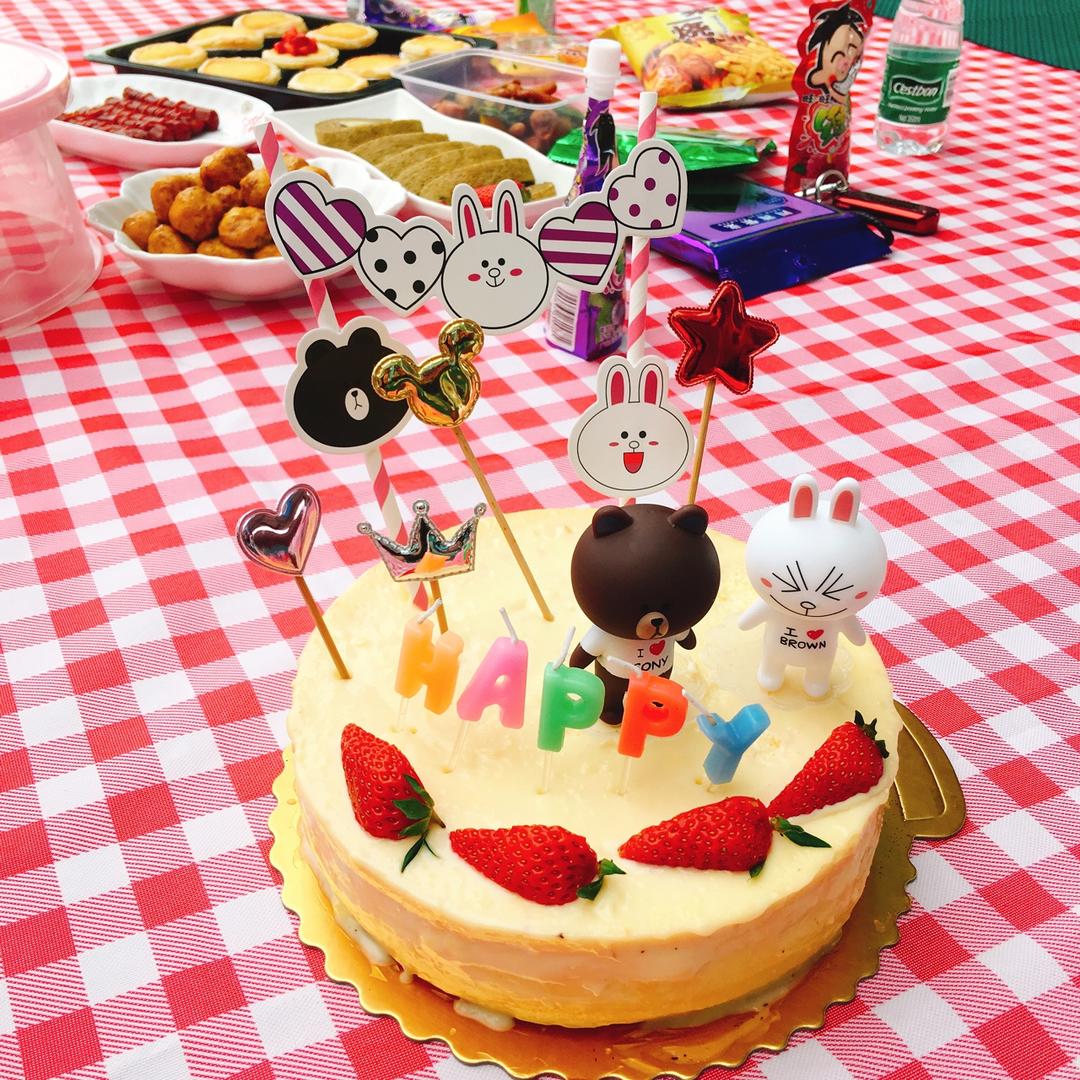 八寸戚风蛋糕（生日蛋糕坯）附六寸配单