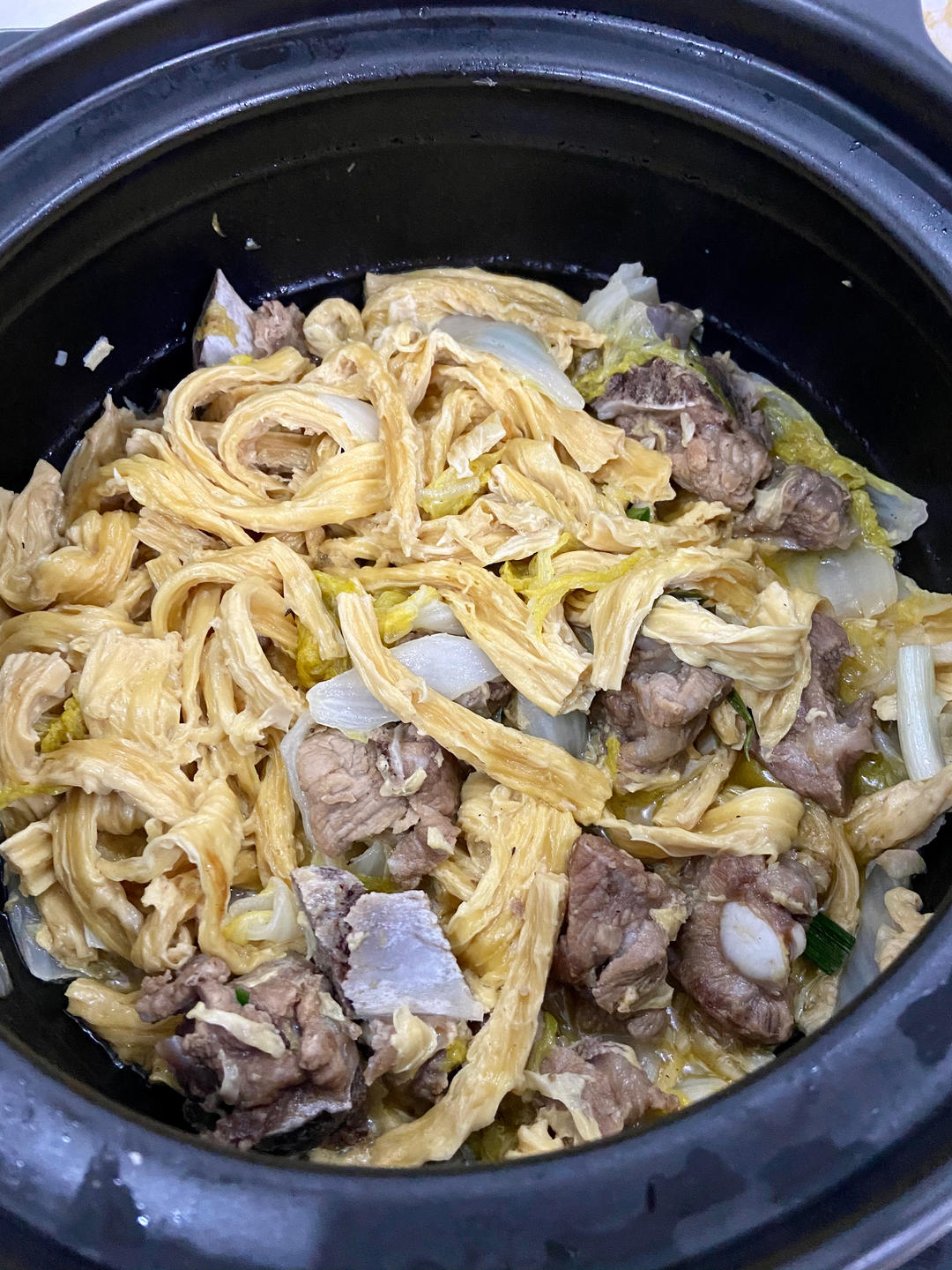 白菜腐竹煲