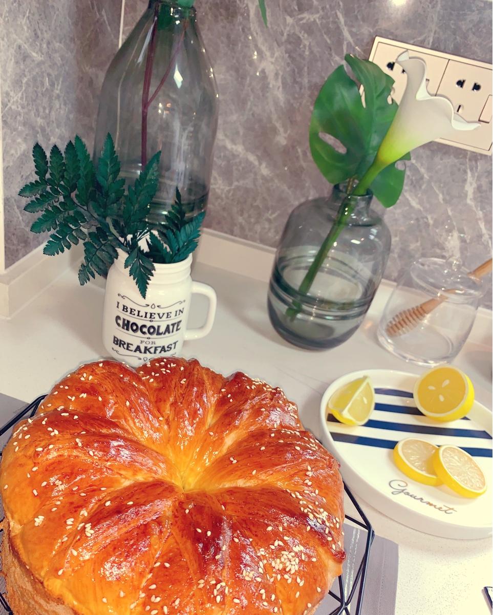 皇冠花朵面包（面包机版和面）