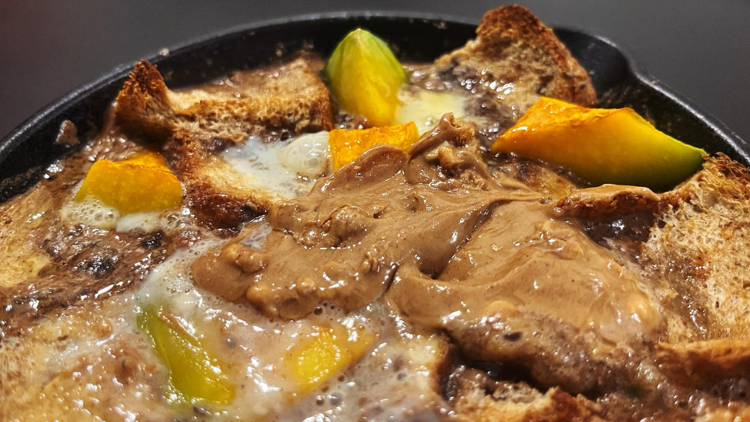 肉桂南瓜烤面包布丁