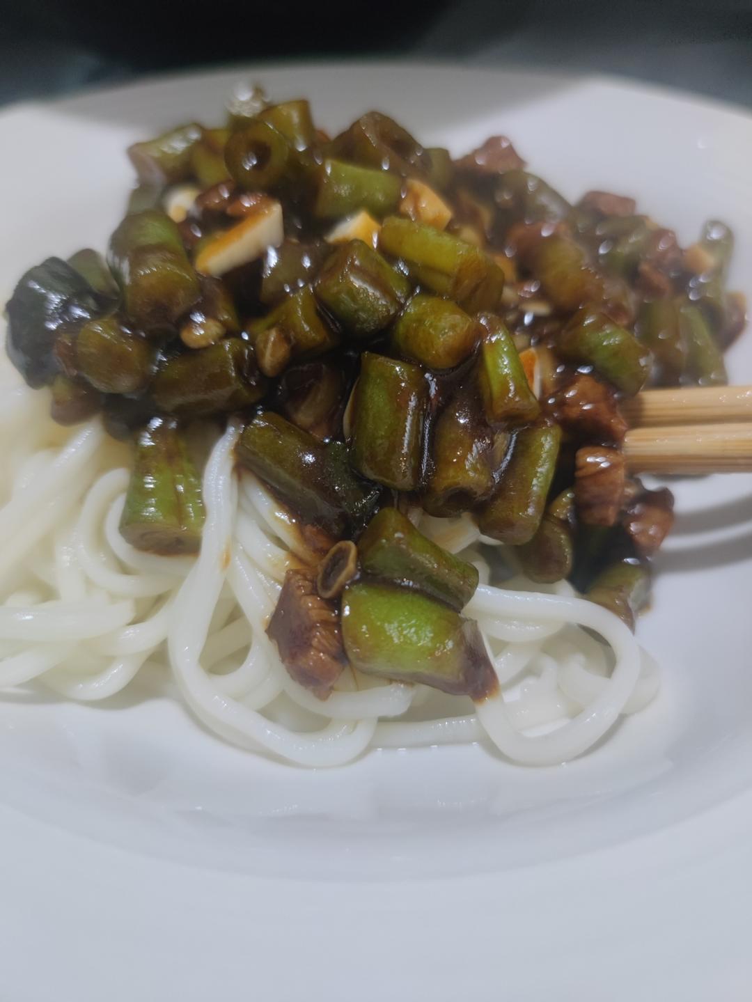 肉末豆角打卤面