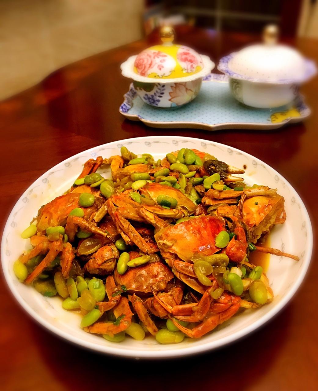 六月黄毛豆炒年糕