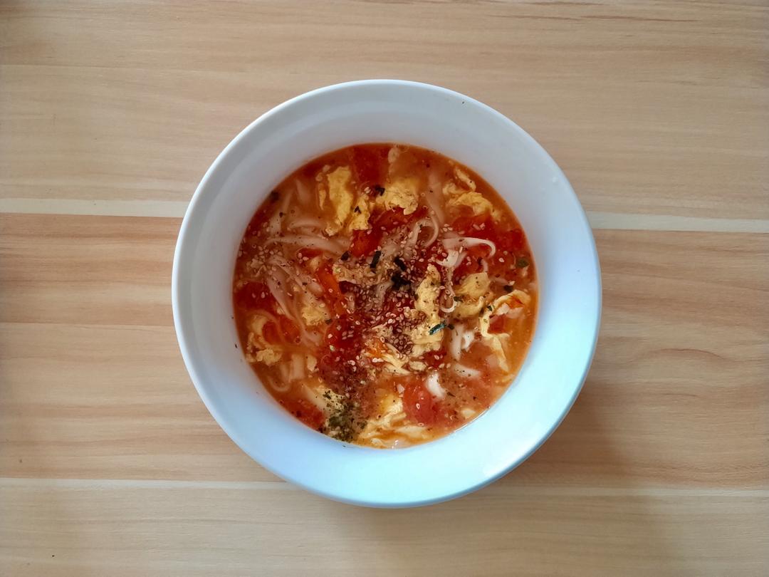 恨不得抱着锅舔的番茄鸡蛋面