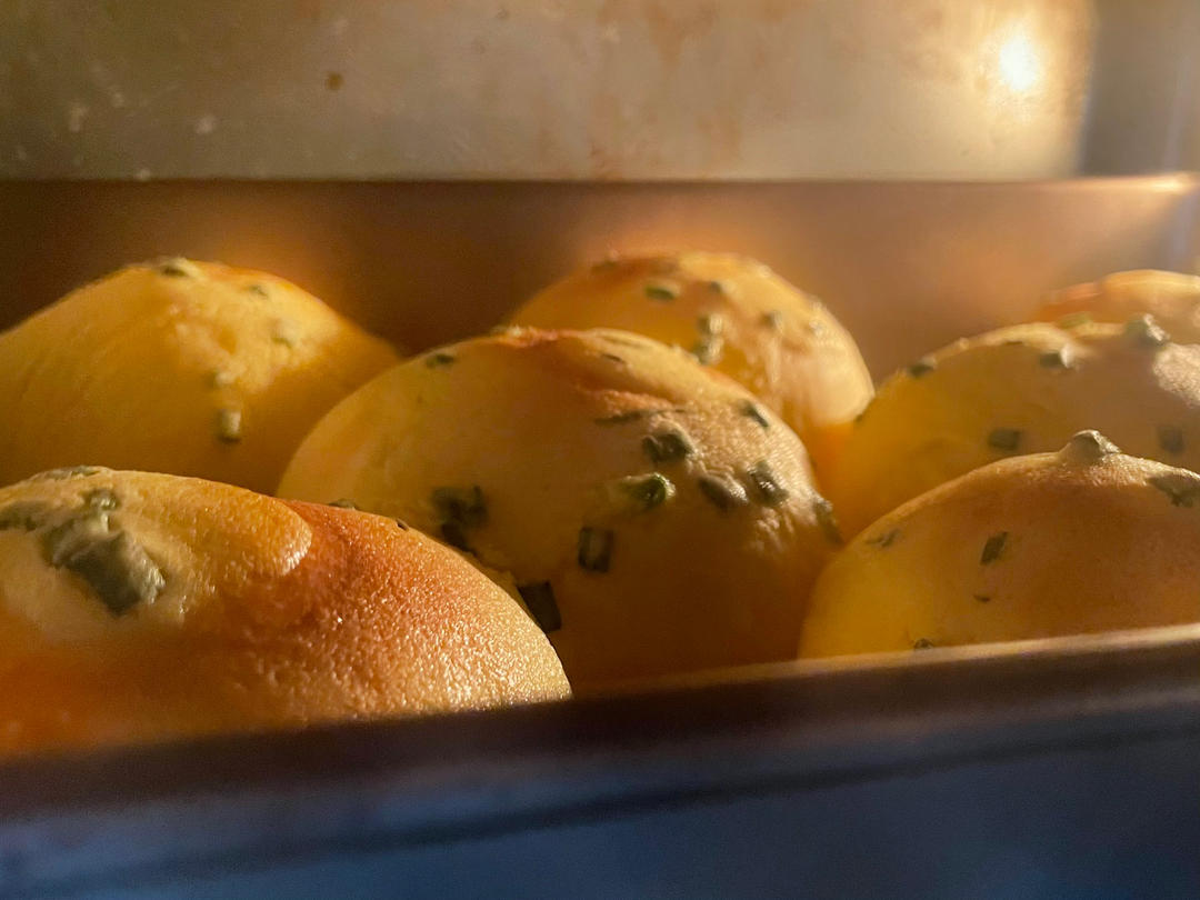 葱香肉松墨西哥面包（波兰种+烫种）