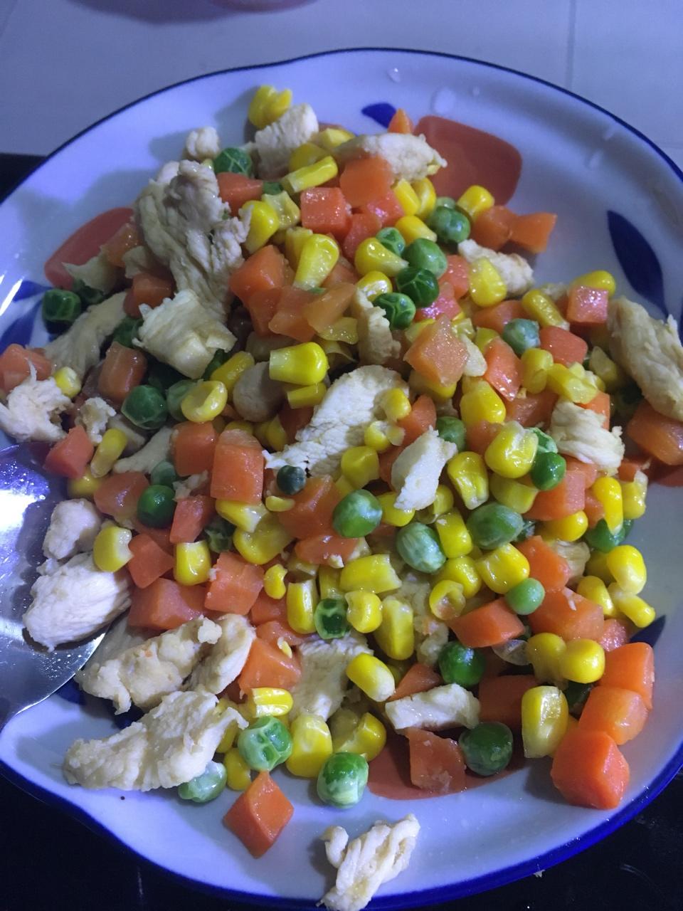 玉米青豆虾仁鸡丁