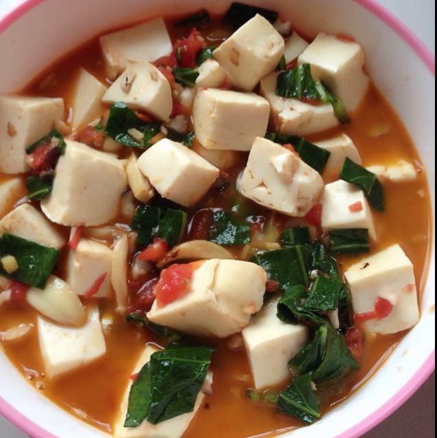 小白菜炖豆腐