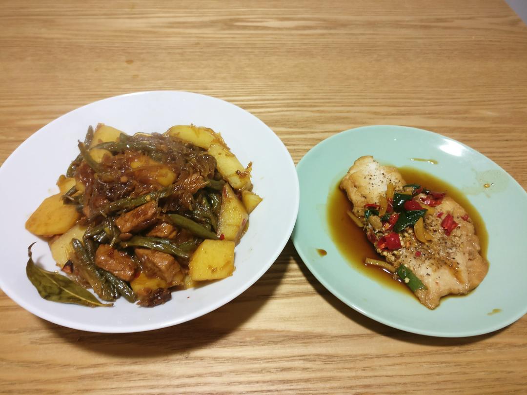 土豆豆角粉条炖肉