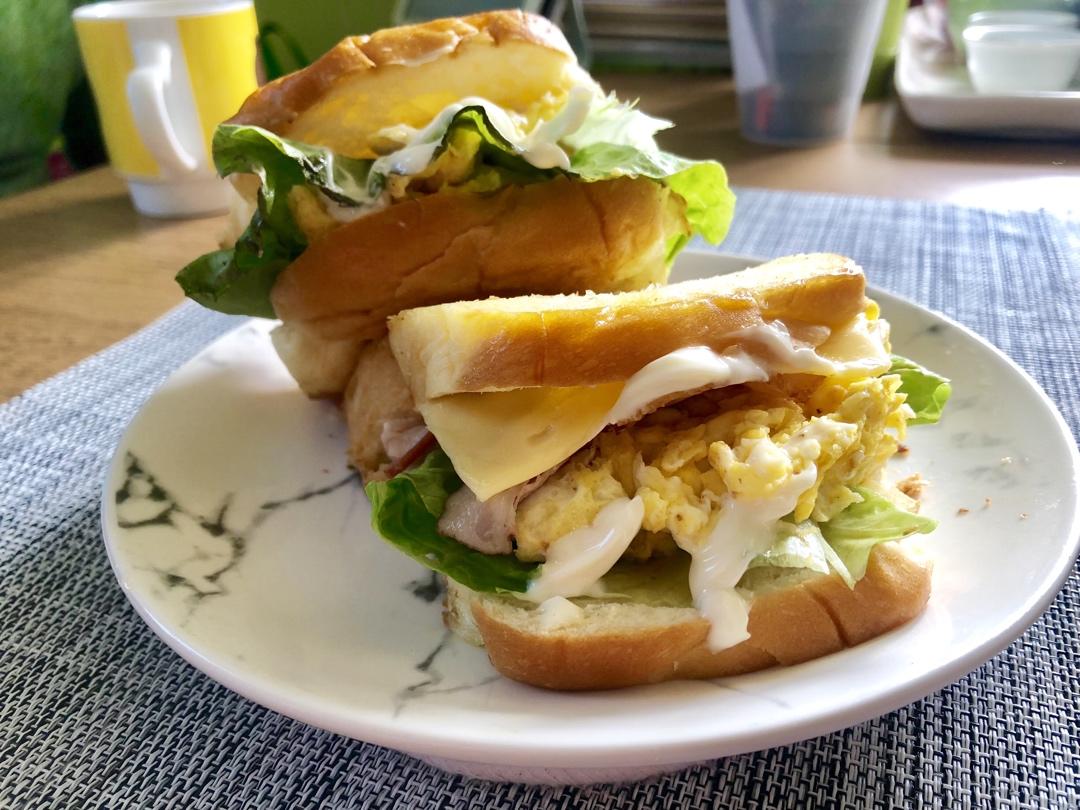 网红EGG DROP芝士厚蛋烧三明治 🥪『平底锅美食』