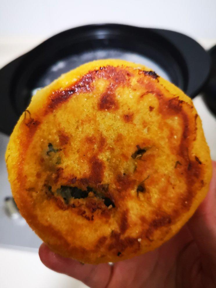 萝卜缨油滋啦菜饼子