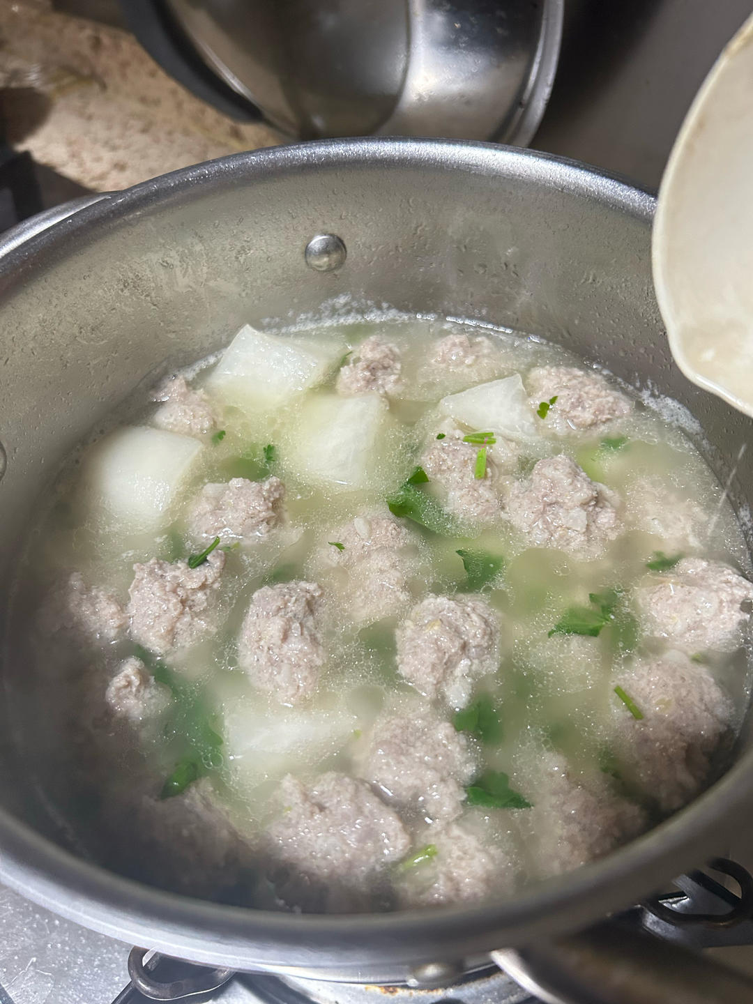 妈妈牌汆肉丸子汤