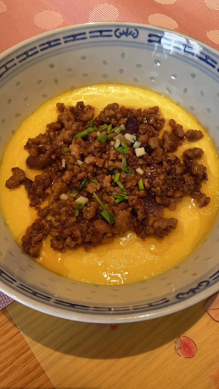 比布丁还要嫩！巨好吃又营养的肉末水蒸蛋