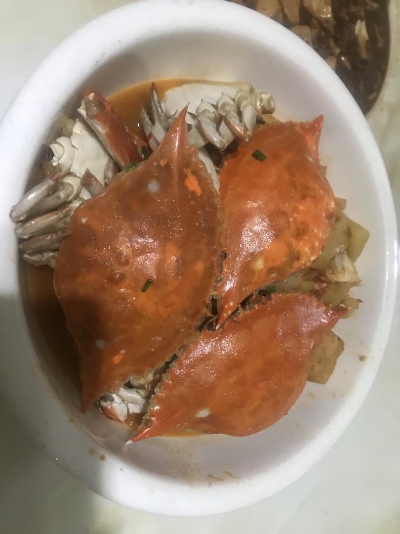 番茄土豆梭子蟹