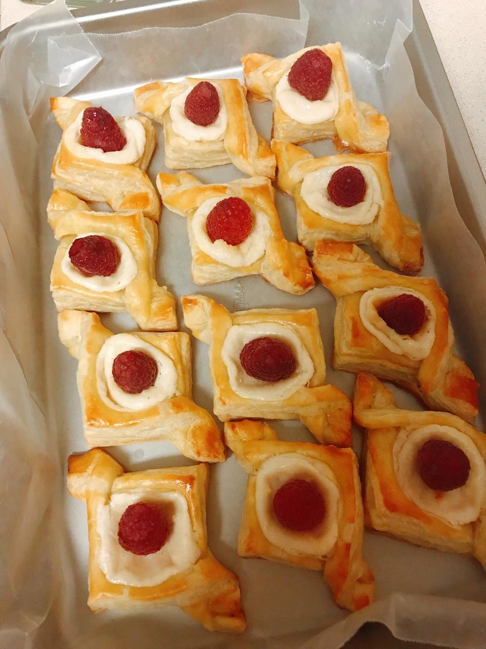 茹茹茹没有那么多如果做的丹麦水果酥