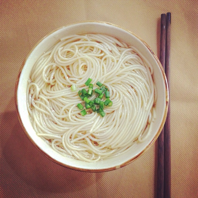 小葱麻油酱油面