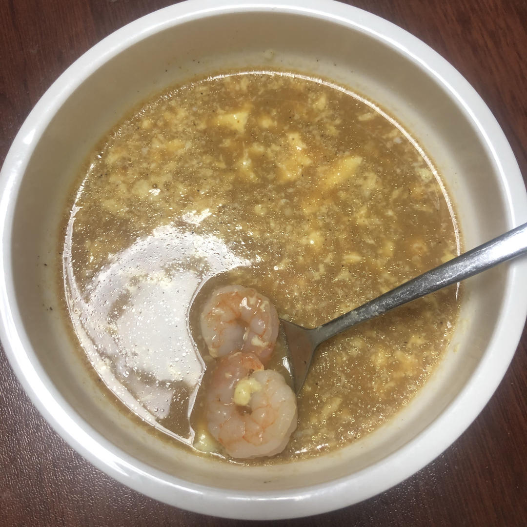 滑嫩的虾仁蛋羹