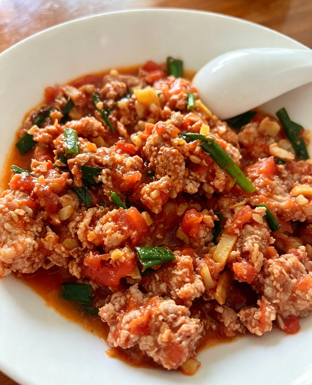 西红柿炒肉末