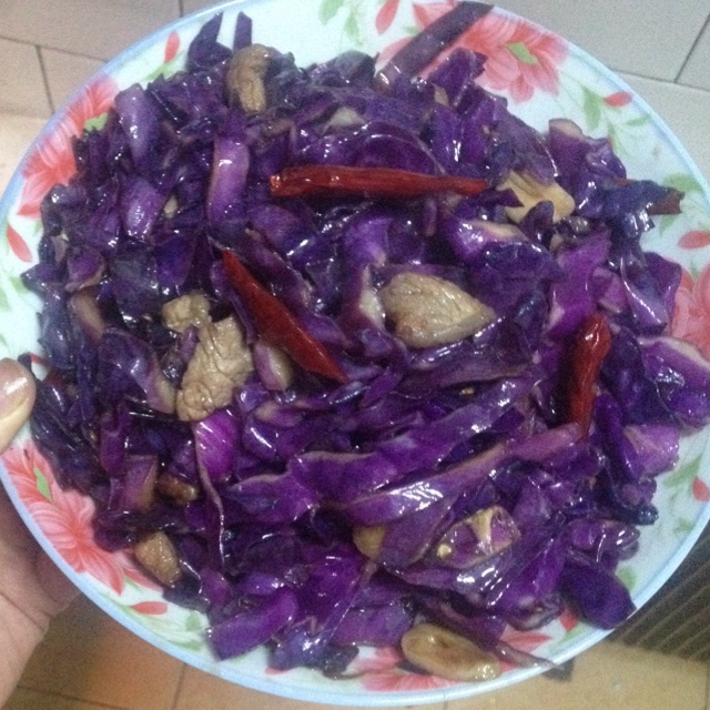 爆炒紫甘蓝