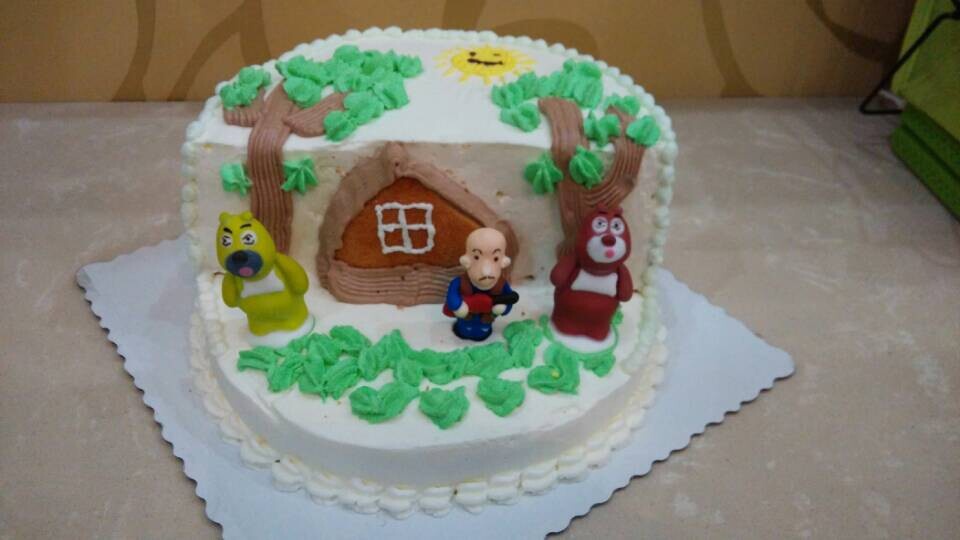 奶油水果装饰蛋糕