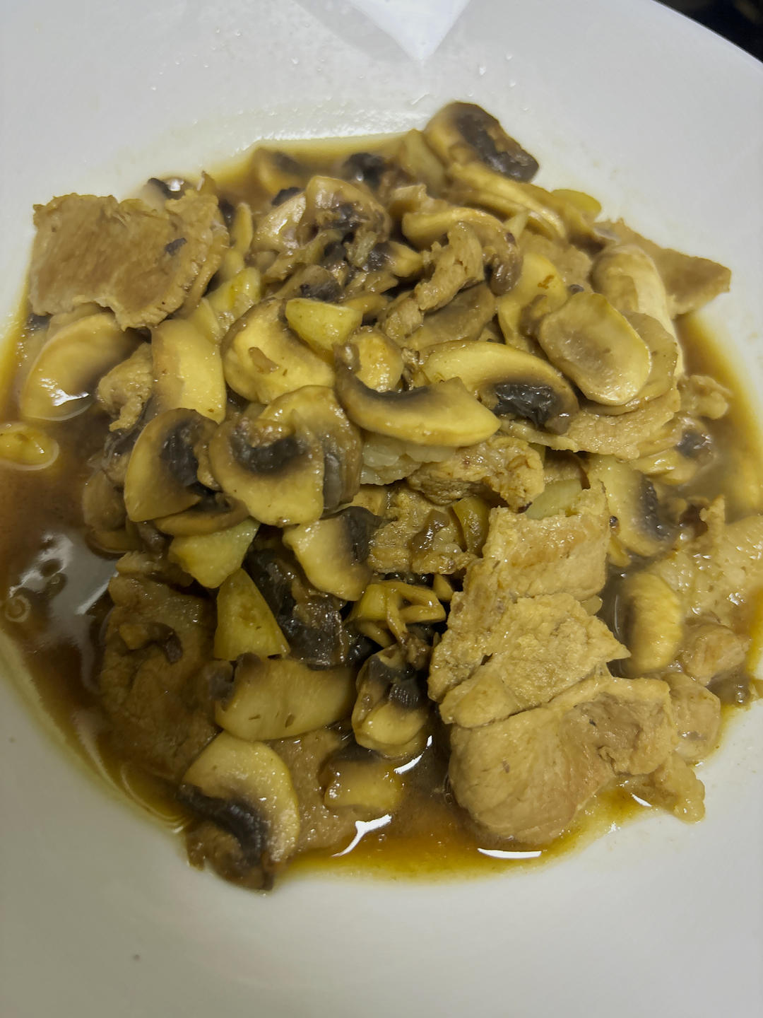 口蘑炒肉(强烈推荐太美味)
