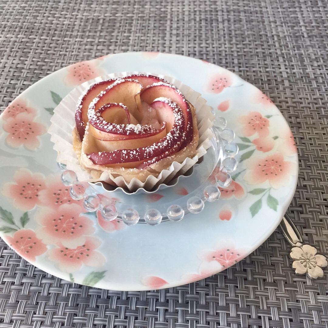 玫瑰花苹果塔
