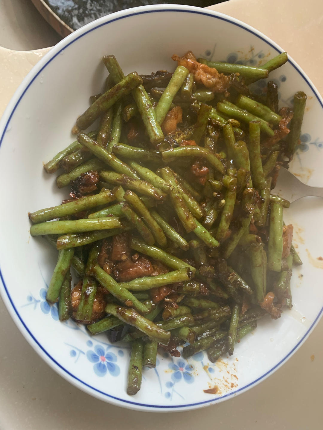 豆角炒肉丝