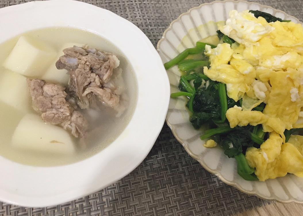 菠菜炒鸡蛋