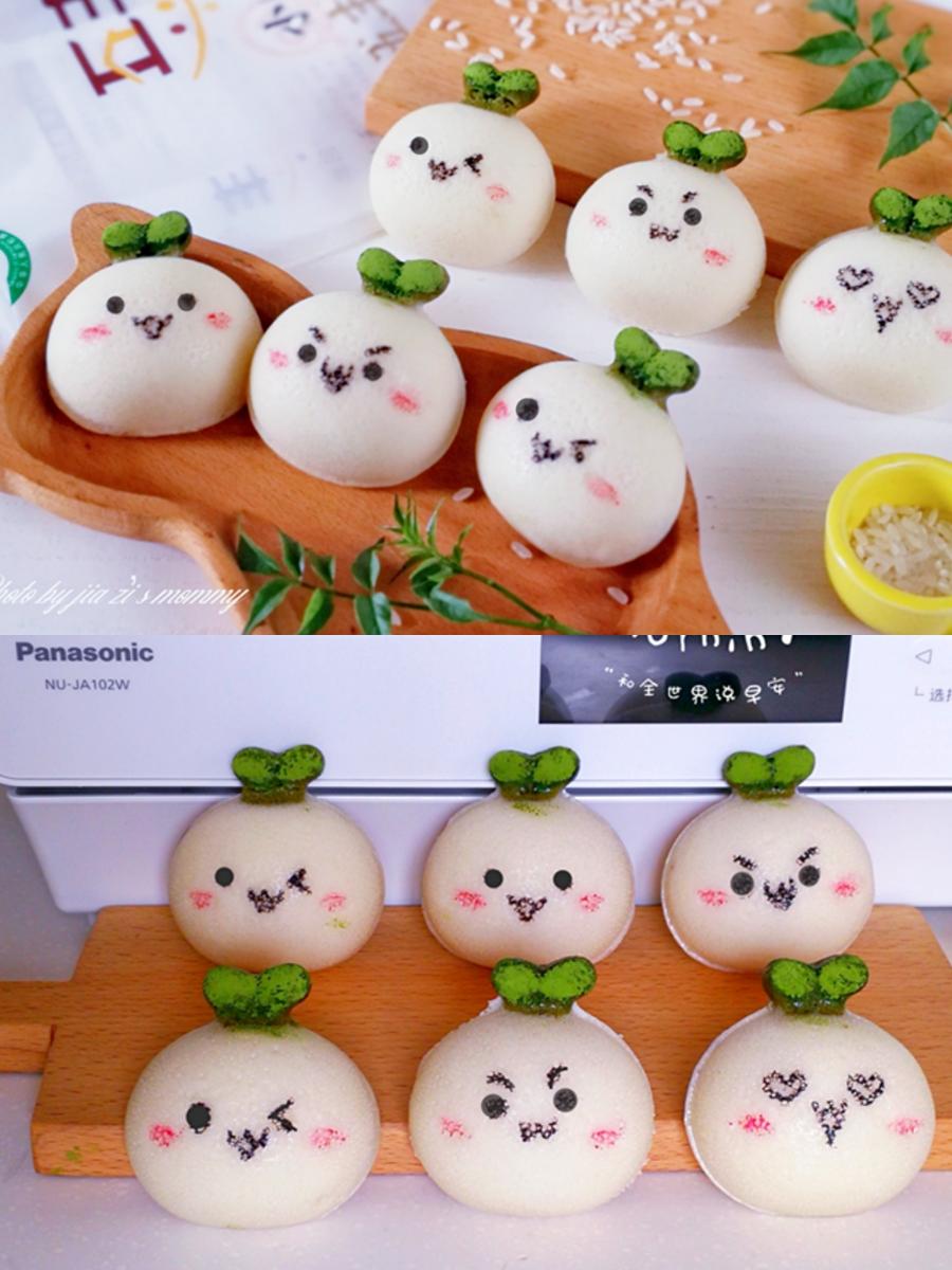 长草颜团子大米糕松下蒸烤箱nuja102w