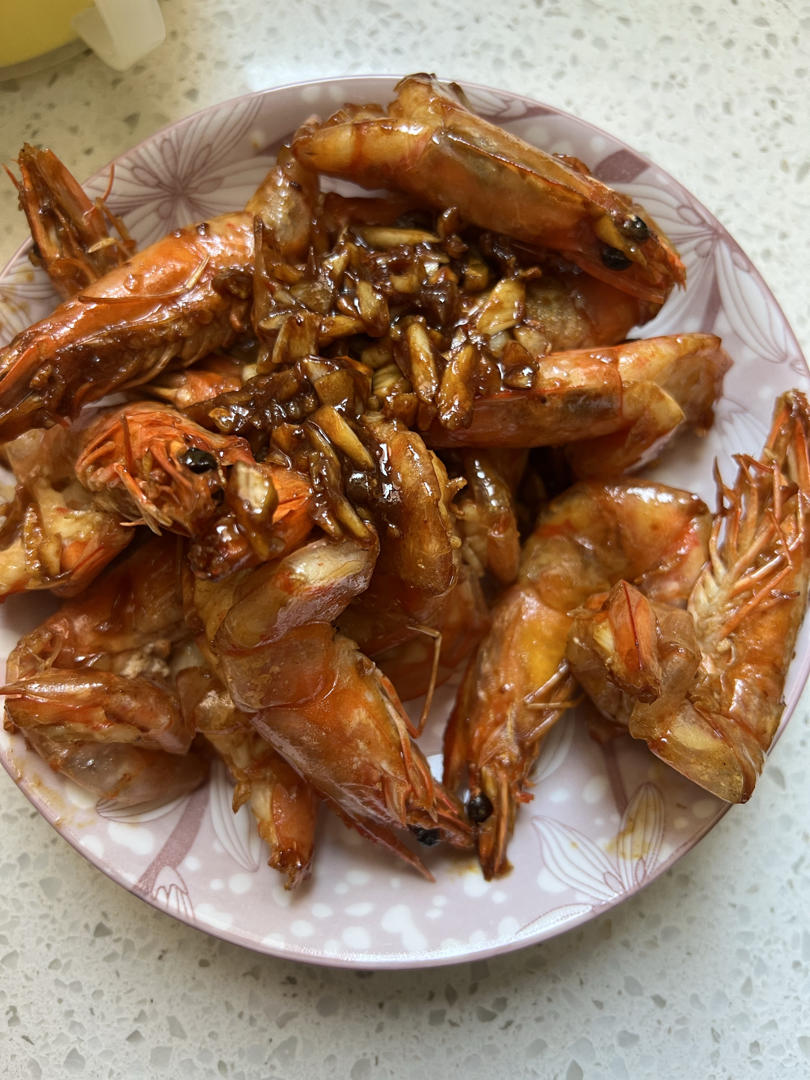 不再吃白灼虾（蒜香大虾）
