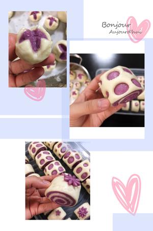 紫薯馒头-双色卡通馒头的做法 步骤22