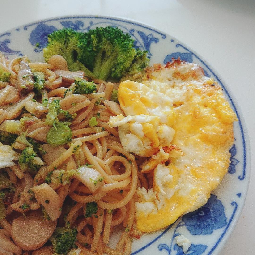 西兰花蘑菇鸡肉意大利面