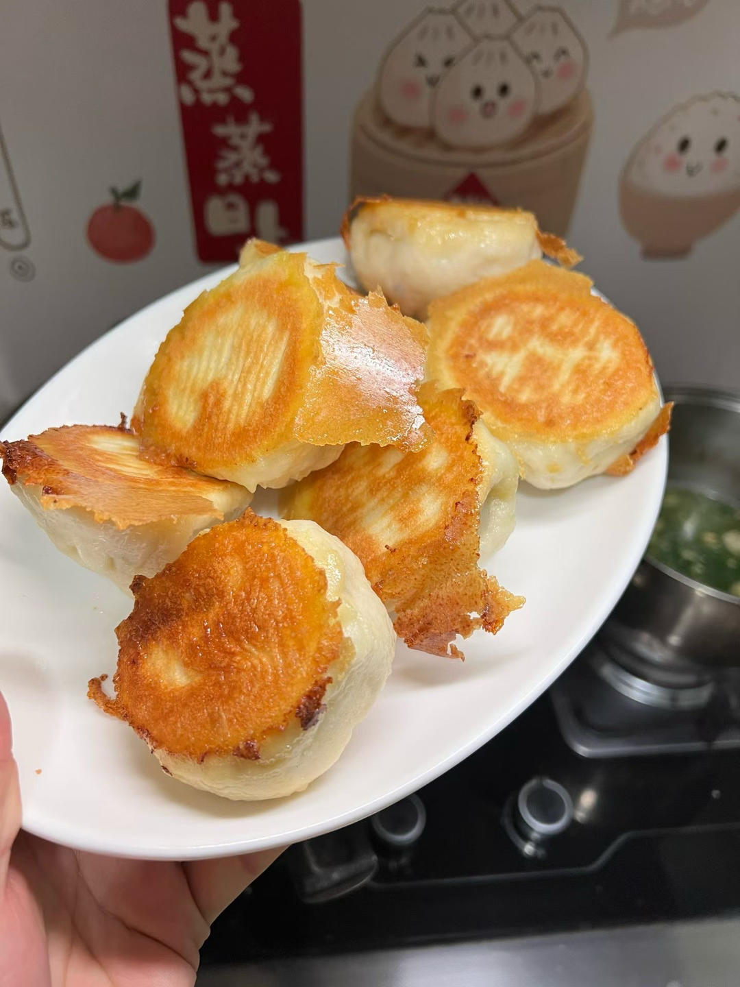 韭菜肉水煎包🥟