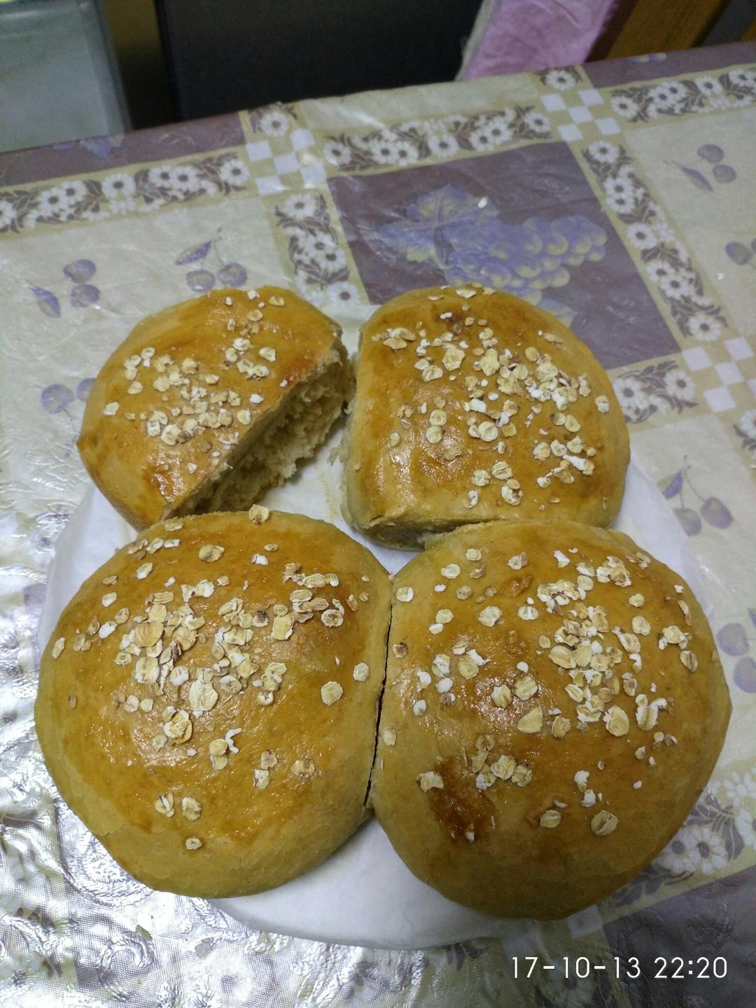 无油无糖 全麦面包 【无需面包机】